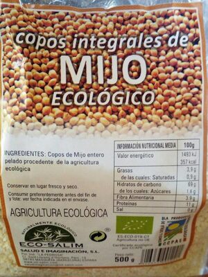 [8426633001221] Copos De Mijo Integ. 500 Grs. (Eco-Salim)