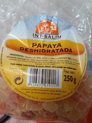 [8426633010117] Papaya Deshidratada 250 Grs. (Int-Salim)