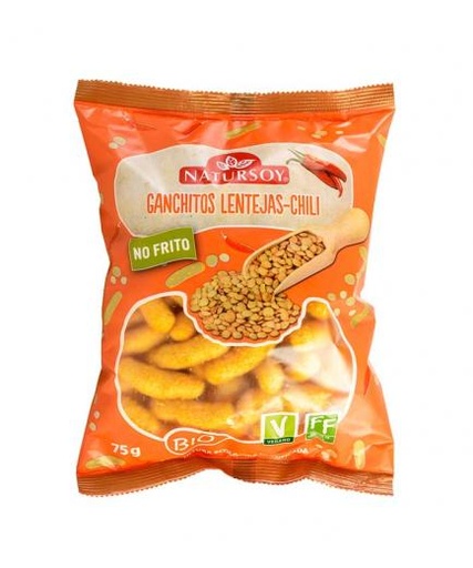 [8428159105223] Ganchitos Maiz Lentejas Chili 75 Grs. (Natursoy)