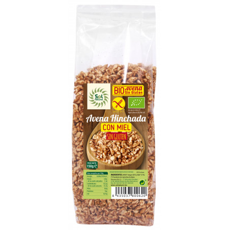 [8435037800620] Avena Hinchada Con Miel S/Gluten Bio 150 Grs. (Sol Natural )