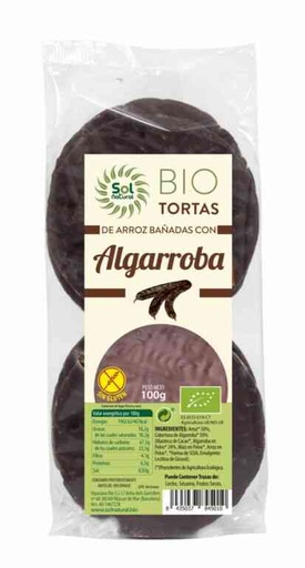 [8435037845010] Tortitas De Arroz C/ Algarroba Bio 100 Grs. (Sol Natural)
