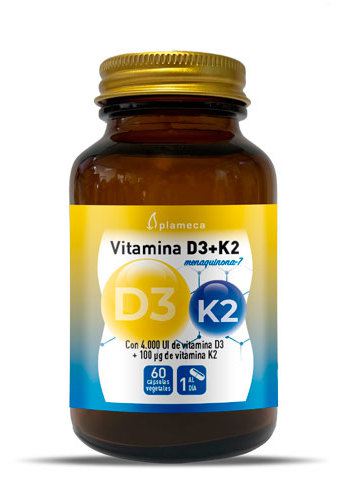 [8435100845886] Vitamina D3 + K2 4000 Ui 60 Caps. (Plameca)