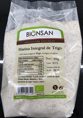 [8436015596122] Harina De Trigo Integ. 500 Grs. (Bionsan)