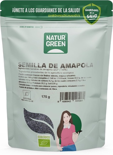 [8436542191081] Semilla De Amapola 175Gr.(Naturgreen)