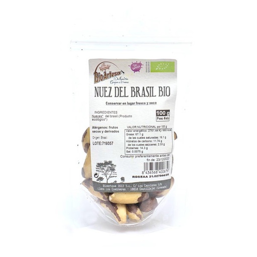 [8436568400679] Nuez De Brasil 100 Grs. (Bioartesa)