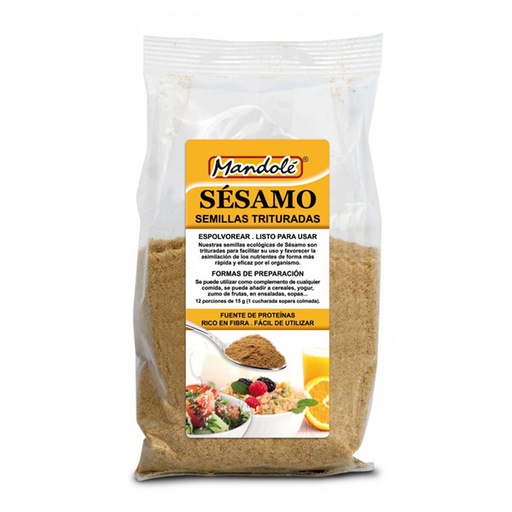 [8437000372875] Sesamo Tostado Triturado "Polvo" Bio 175 Grs. (Mandole)