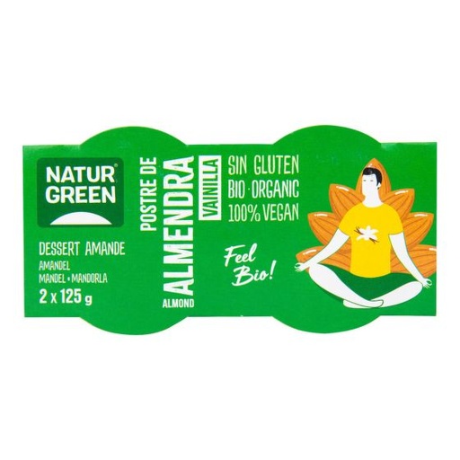 [8437002932381] Postre Almendra Vainilla 2 X 125 Grs. (Naturgreen)