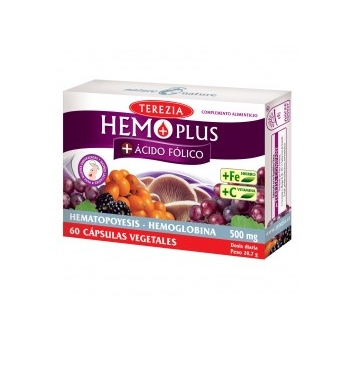 [8594006896863] Hemoplus Con Acido Folico 60 Caps. 500 Mg (Terezia)