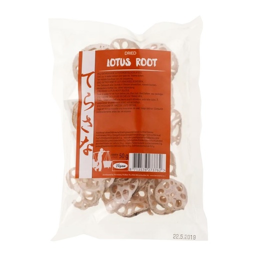 [8713576273762] Raiz De Loto En Rodajas Secadas 50 Grs. (Terrasana)