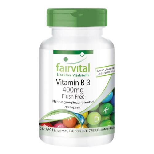 [8718309442545] Vitamina B 3 * Niacina No Ruborizante* 90 Caps. (Fairvital)