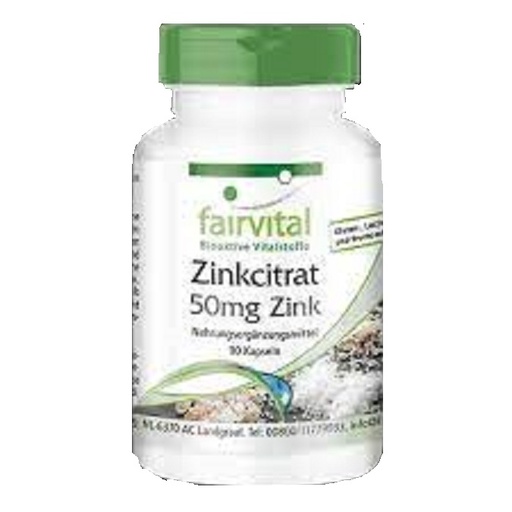 [8718309443863] Citrato De Zinc 50 Mg. 90 Caps. (Fairvital)