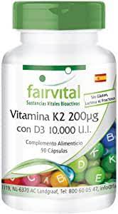 [8718309447656] Vitamina K2 200Pg Con D3 10000 I.E 90 Caps. (Fairvital)