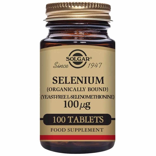[033984025516] Selenio 100 mg "Sin Levadura" 100 Comp. (Solgar)