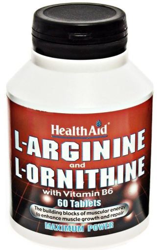 [5019781022397] L-Arginina L-Ornitina con Vit. B6 60 Caps. (Health Aid)
