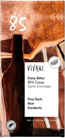 [4044889000054] Tableta De Chocolate Negro 85% 100Gr (Vivani)