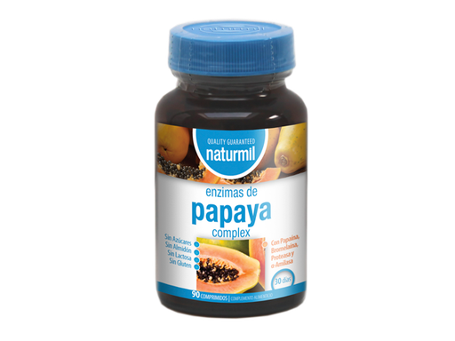 [5605481408427] Enzimas de Papaya Complex 90 Comp. (Naturmil)