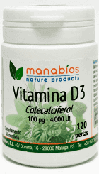 [8435014371235] Vitamina D3 4000 UI 120 perlas (Manabios)